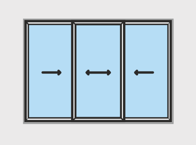 3 Panel Sliding UPVC Doors - Ventilia